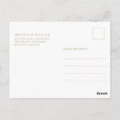 Moderne Monogram Witte Huwelijksuitnodiging Briefkaart (Achterkant)