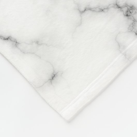 Moderne monogram witte marmer monogram met gemarme fleece deken (Hoek)