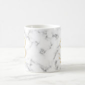 Moderne monogram witte marmer monogram met gemarme koffiemok (Center)