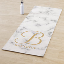 Moderne monogram witte marmer monogram met gemarme