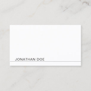 Moderne Monogram witte plaat Professionele Elegant Visitekaartje