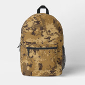 Moderne Monogram Woestijn Camouflage Camo Patroon Bedrukte Rugzak (Voorkant)