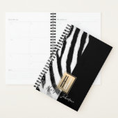 Moderne Monogram Zebradruk Planner (Display)