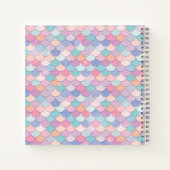 Moderne monogram  Zeemeermin Bleke roze ketting Notitieboek (Achterkant)