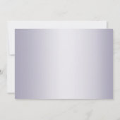 Moderne Monogram Zilveren Paarse Strepen Save The Date (Achterkant)