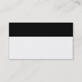 Moderne monogram - zwart en wit (Platinum) Visitekaartje (Achterkant)