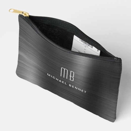 Moderne Monogram Zwart Etui (Open)