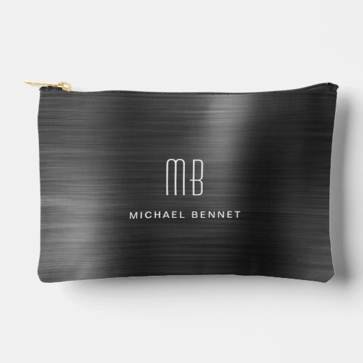 Moderne Monogram Zwart Etui (Voorkant)