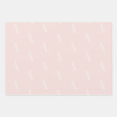 Moderne monogram zwart roze aangepast initiaal pat inpakpapier vel (Voorkant)