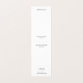 Moderne monogram zwart wit elegant eenvoudig gevou visitekaartje (Binnenkant ongevouwen)