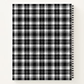 Moderne Monogram Zwart-Wit Plakken Notitieboek (Achterkant)