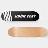 Moderne Monogram zwart-wit sportuitrusting Persoonlijk Skateboard (Horizontaal)