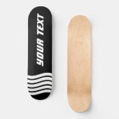 Moderne Monogram zwart-wit sportuitrusting Persoonlijk Skateboard (Voorkant)