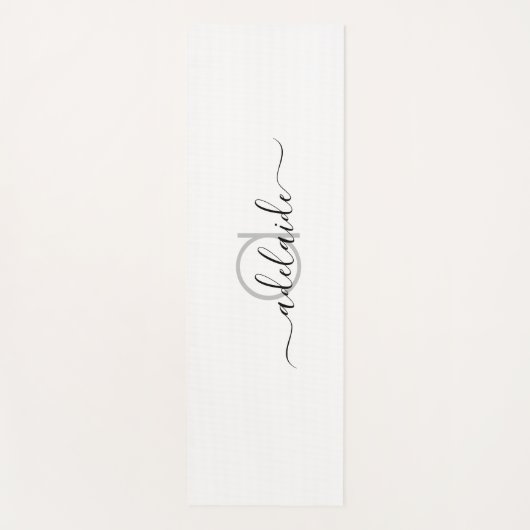 Moderne monogram zwart wit Yoga Mat (Voorkant)