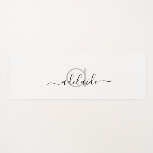 Moderne monogram zwart wit Yoga Mat (Voorkant (horizontaal))