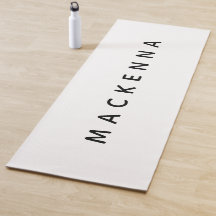 Moderne monogram zwart wit Yoga Mat