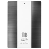 Moderne monogram zwart-wit zaken klembord (Achterkant)