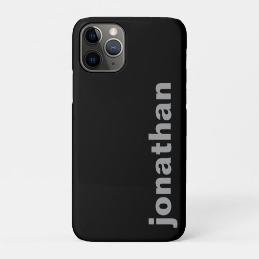 Moderne Monogram Zwarte Hoes-Case-Mate iPhone Hoes (Achterkant)