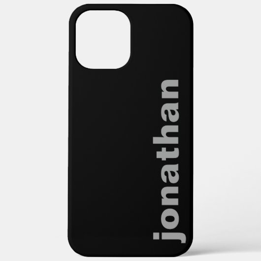 Moderne Monogram Zwarte Hoes-Case-Mate iPhone Hoes (Achterkant)