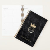 Moderne Monogram Zwarte Planner (Display)