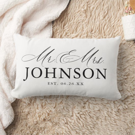 Moderne monogramkussen voor Mr & Mrs Kussen (Deken)