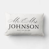 Moderne monogramkussen voor Mr & Mrs Kussen (Voorkant)