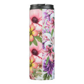 moderne monogrammaticale bloemenliefhebber thermosbeker (Achterkant)