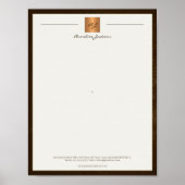 Moderne monogrammatische printbare briefhoofd brui poster (Voorkant)