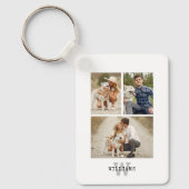 Moderne Monogrammed 4 Fotogalerij Sleutelhanger (Voorkant)
