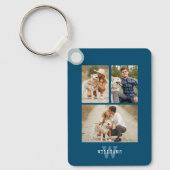 Moderne Monogrammed 4 Fotogalerij Sleutelhanger (Voorkant)