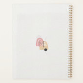 Moderne monogrammed Blush roze regenboog Planner (Achterkant)