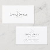 Moderne, monogrammed design elite, stijlvolle vorm visitekaartje (Voorkant / Achterkant)