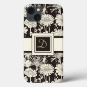 Moderne Monogrammed Floral iPad cases (Achterkant)