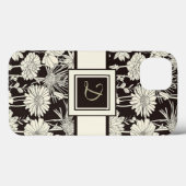 Moderne Monogrammed Floral iPad cases (Achterkant (horizontaal))