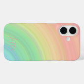 Moderne Monogrammed Girly Rainbow Gradient Case-Mate iPhone Case (Achterkant (horizontaal))