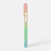 Moderne Monogrammed Girly Rainbow Gradient iPhone 16 Hoesje (Linkerkant)