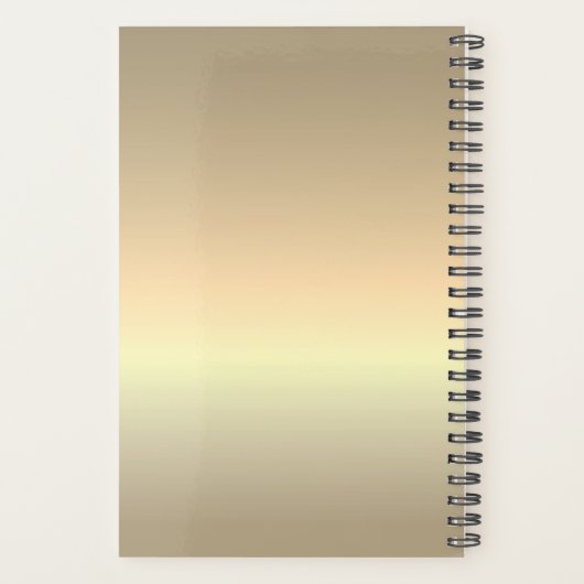 Moderne Monogrammed Gold Animal Print Planner (Achterkant)