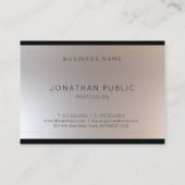Moderne Monogrammed Goud Zilver Elegante Sjabloon Visitekaartje (Achterkant)