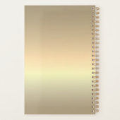 Moderne Monogrammed Gouden Luipaard Print Planner (Achterkant)