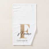 Moderne Monogrammed Initiaal F & Naam Gepersonalis Bad Handdoek (Handdoek)