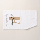 Moderne Monogrammed Initiaal F & Naam Gepersonalis Bad Handdoek (Handdoek)