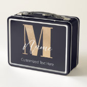 Moderne Monogrammed Initiaal M & Naam Gepersonalis (Achterkant)