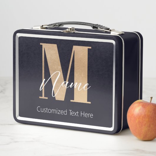Moderne Monogrammed Initiaal M & Naam Gepersonalis (In situ)