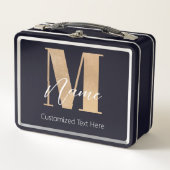 Moderne Monogrammed Initiaal M & Naam Gepersonalis (Voorkant)