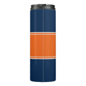 Moderne monogrammed Initiaal Oranje blauwe Drink Thermosbeker (Achterkant)