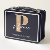 Moderne Monogrammed Initiaal P & Naam Gepersonalis (Voorkant)