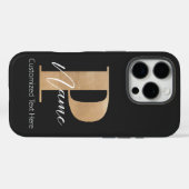 Moderne Monogrammed Initiaal P & Naam Gepersonalis Case-Mate iPhone Case (Achterkant (horizontaal))