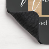Moderne Monogrammed Initiaal P & Naam Gepersonalis Muismat (Hoek)