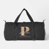 Moderne Monogrammed Initiaal P & Naam Gepersonalis Plunjezak (Voorkant)