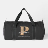 Moderne Monogrammed Initiaal P & Naam Gepersonalis Plunjezak (Achterkant)